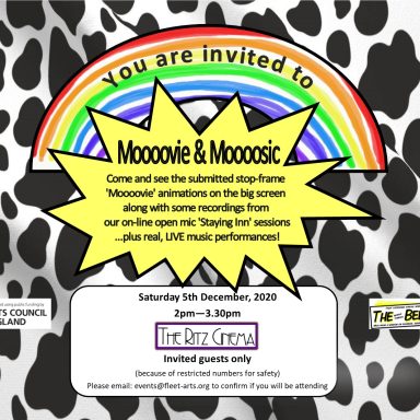 Mooooovie event to celebrate stopframe animations created to link with the Belper Moo during lockdown
