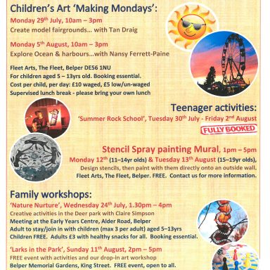 Summer 2019 art sessions