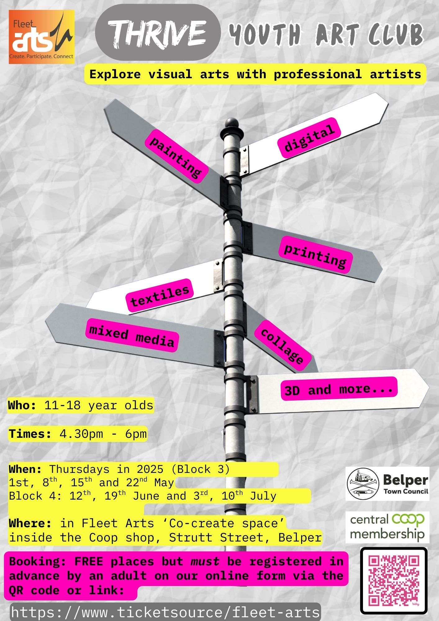 THRIVE : Youth Arts Club - Fleet Arts